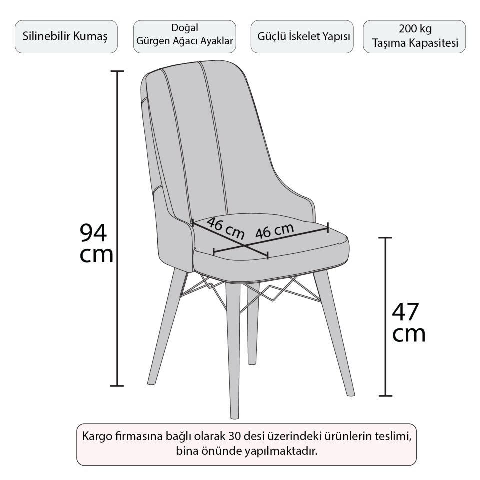 Küchenstühle Hera-Serie, weiße Beine, BRAUN