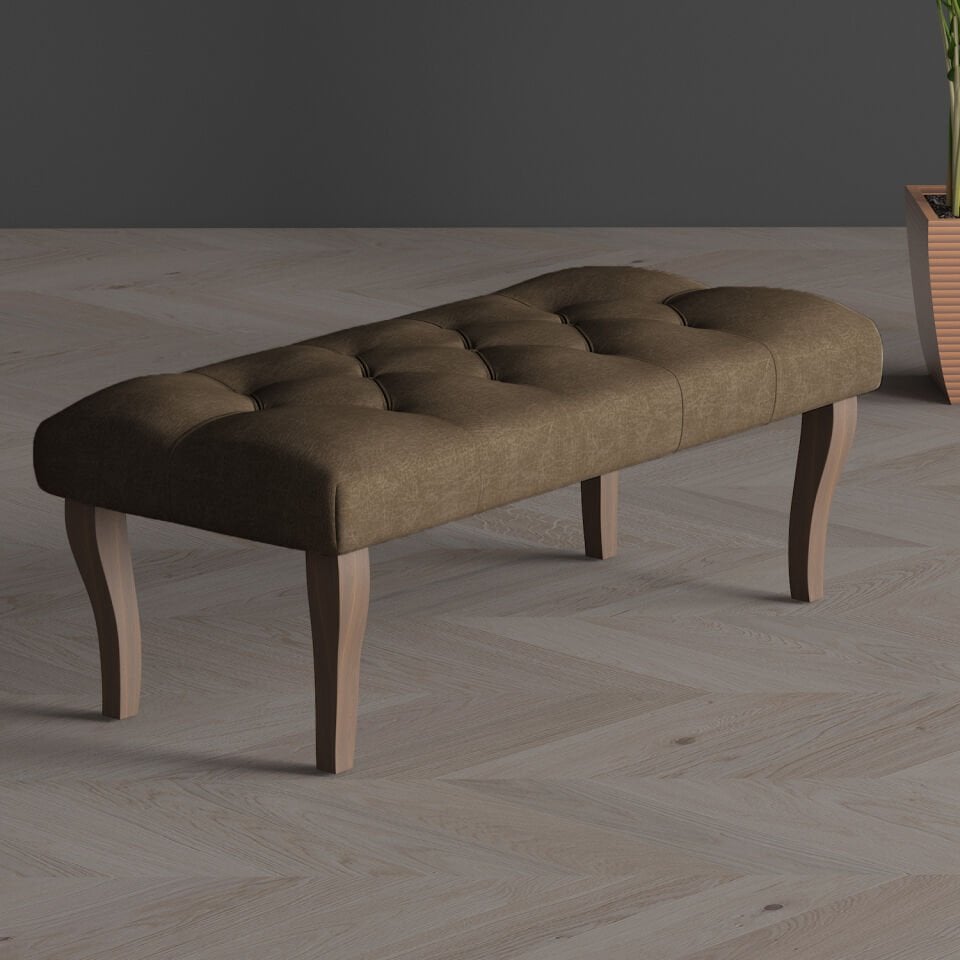 Kapı Önü Puf & Bench Ceviz Ayak KAHVERENGİ