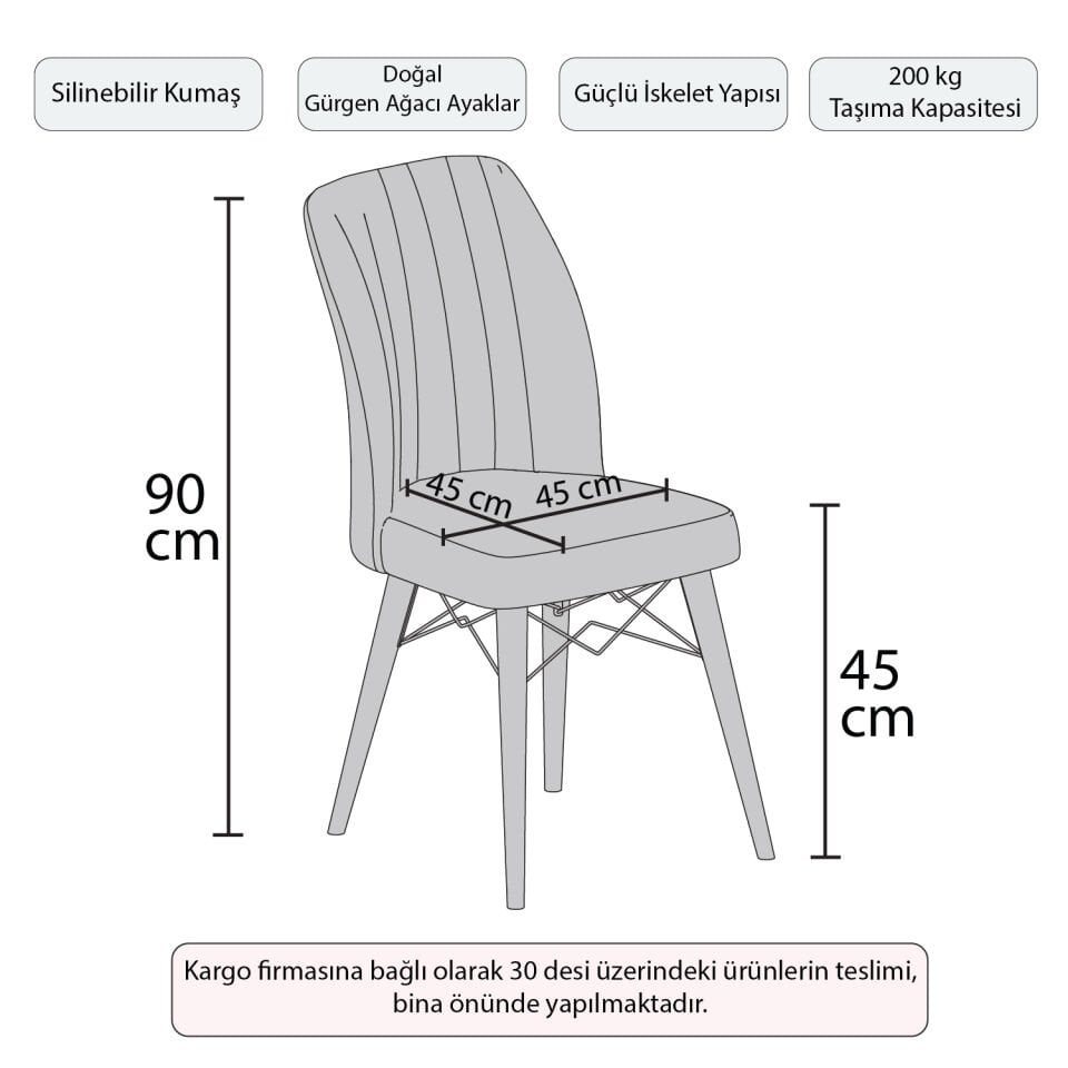 Kitchen Chairs Hestia Series Walnut Legs