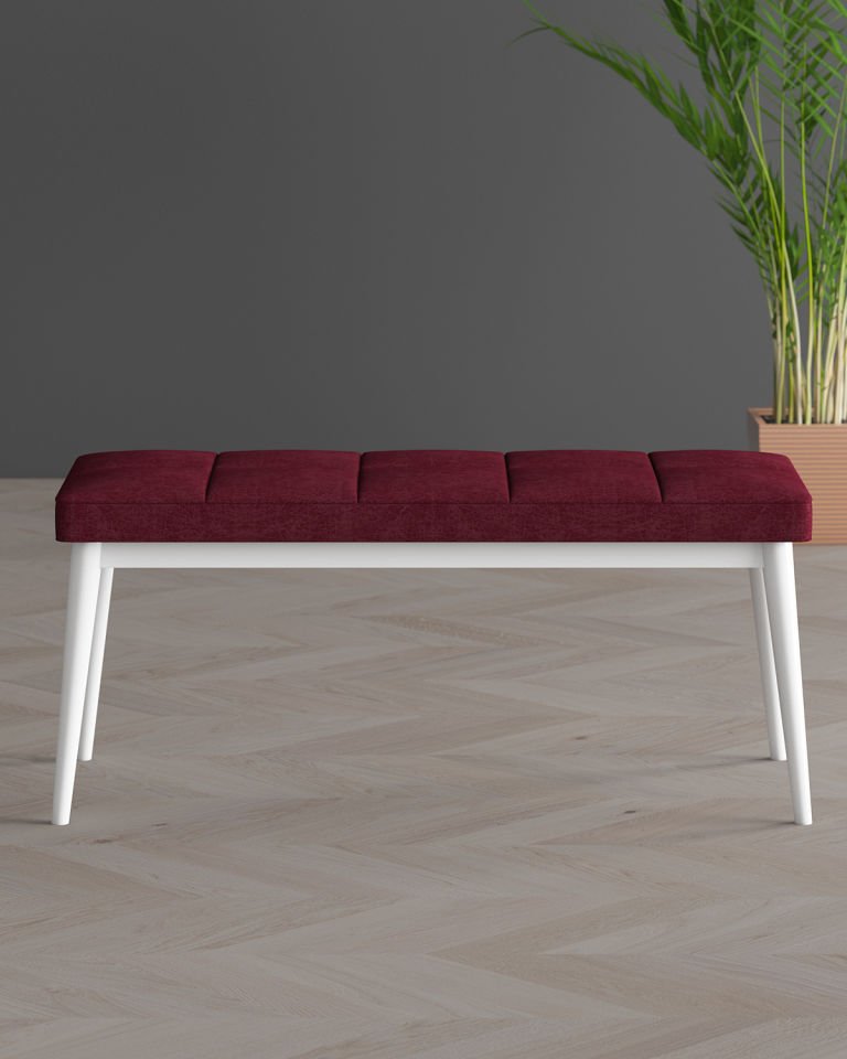 Doorstep Pouffe & Bench White Leg