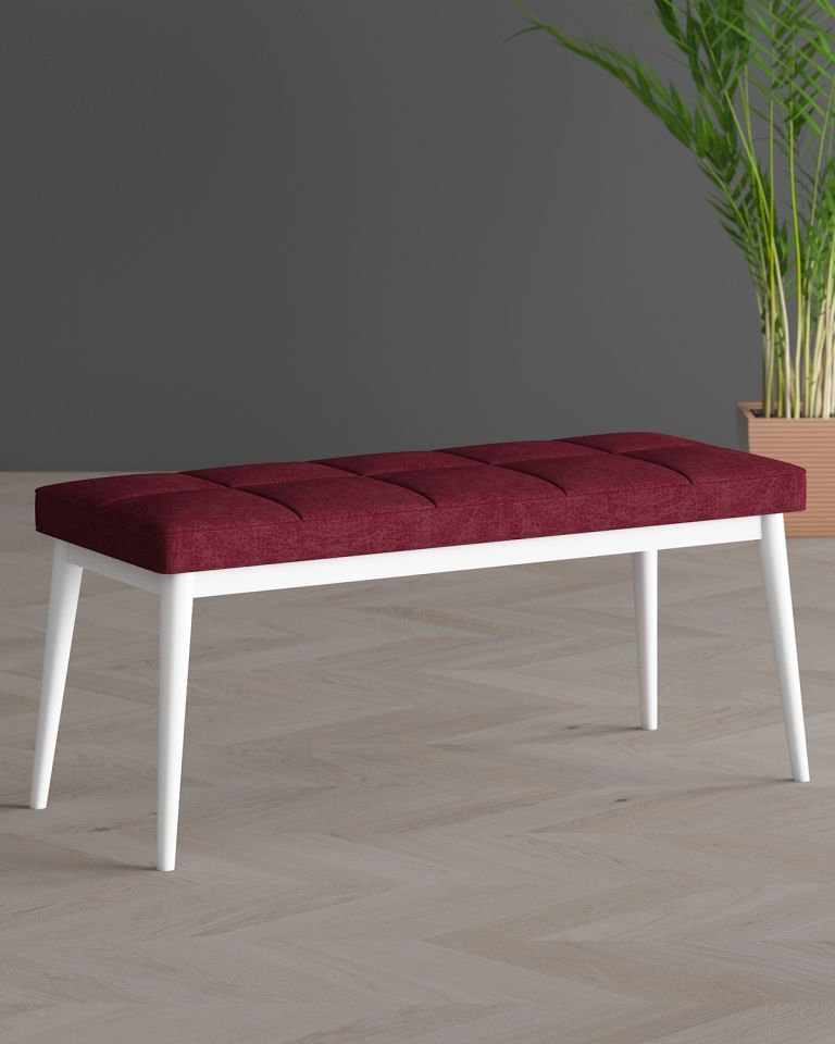 Doorstep Pouffe & Bench White Leg