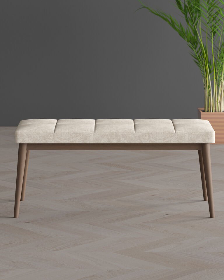Kapı Önü Puf & Bench Ceviz Ayak